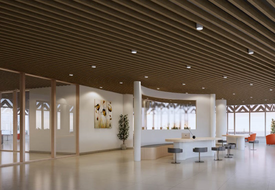 Modern interior common area